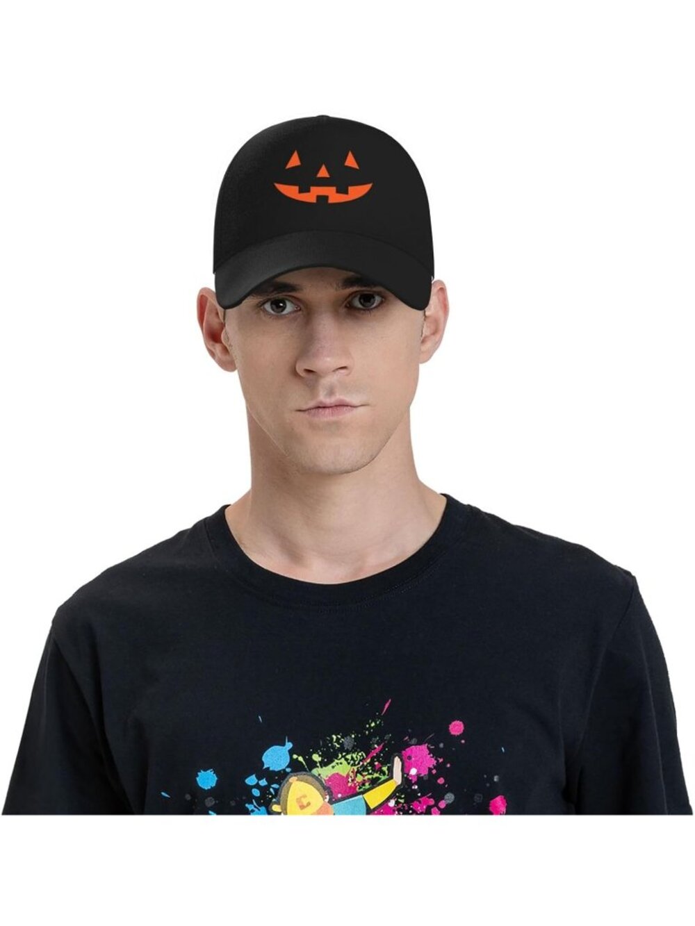 Unisex Halloween Red Eyes Rucker Adjustable Sportswear Distressed Baseball Cap - Picture 2 of 7